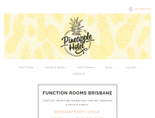 Tablet Screenshot of pineapplehotel.com.au